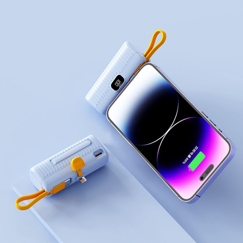 Mini Portable Charger Power Bank – Compact Capsule Design, Fast Charging Backup Battery for iPhone & Android
