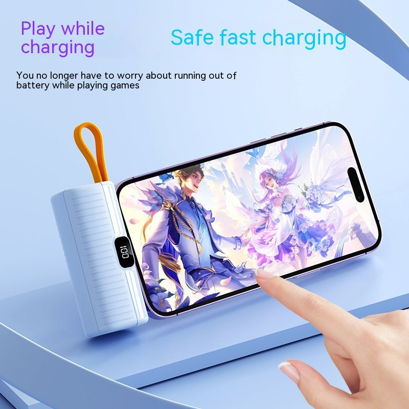 Mini Portable Charger Power Bank – Compact Capsule Design, Fast Charging Backup Battery for iPhone & Android