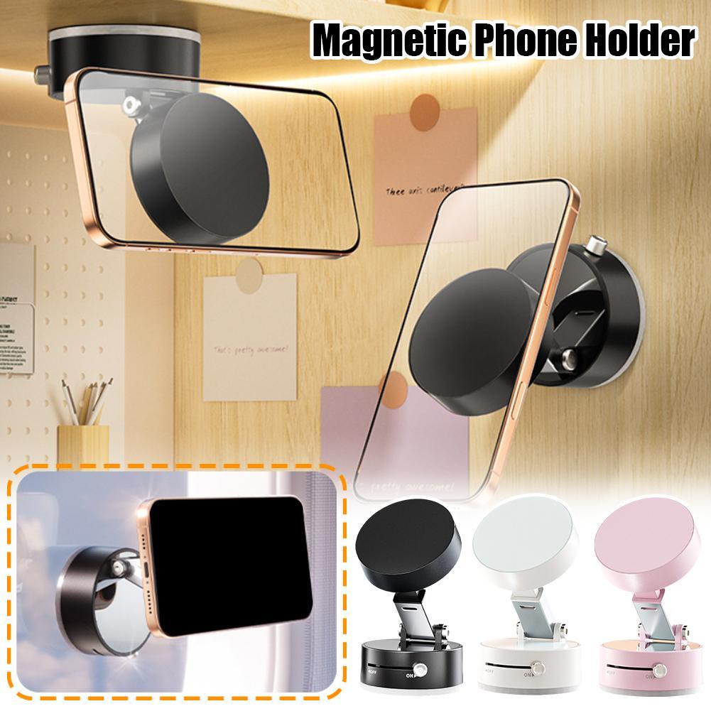 Foldable Magnetic Car Phone Holder with Strong Suction Cup – Hands-Free Mount for Smartphones & GPS Navigation