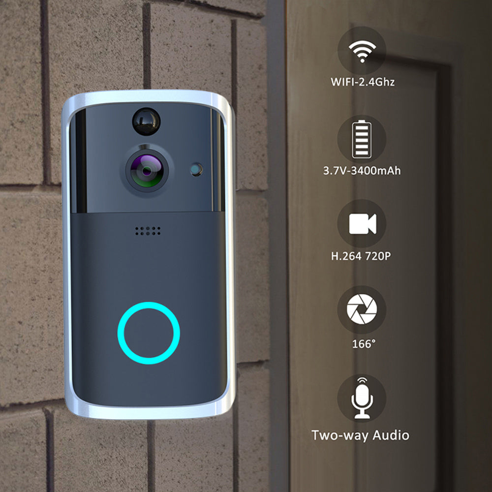 Smart Wi-Fi Video Doorbell Camera – Wireless HD Security Camera with Motion Detection & Two-Way Audio