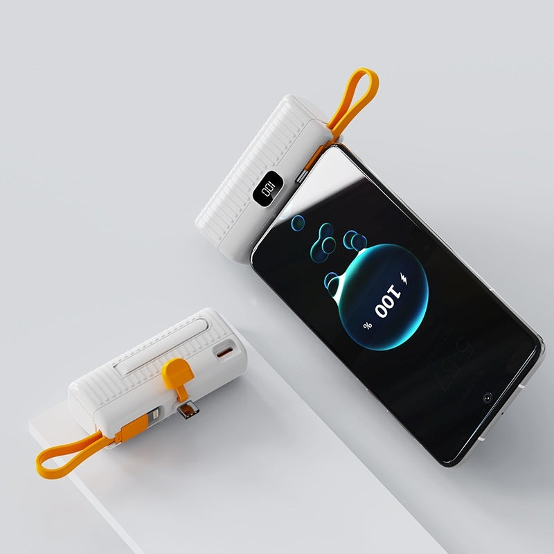 Mini Portable Charger Power Bank – Compact Capsule Design, Fast Charging Backup Battery for iPhone & Android