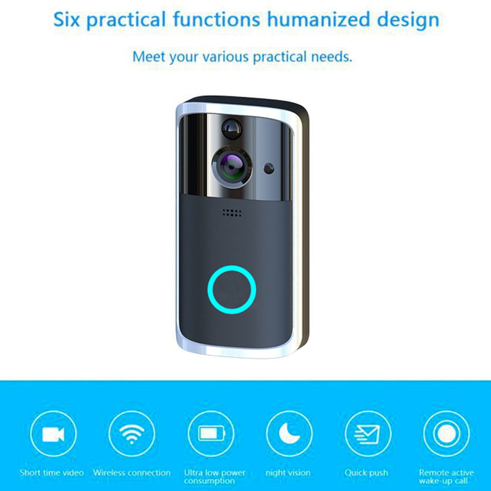 Smart Wi-Fi Video Doorbell Camera – Wireless HD Security Camera with Motion Detection & Two-Way Audio