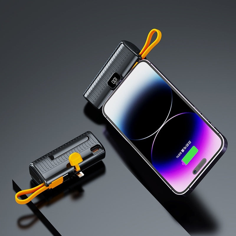 Mini Portable Charger Power Bank – Compact Capsule Design, Fast Charging Backup Battery for iPhone & Android