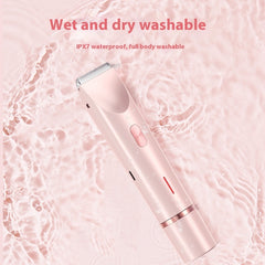 "Women’s 2-in-1 Electric Hair Remover – Dual Blade Shaver for Bikini Line, Legs & Underarms"