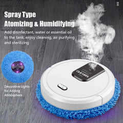 Automatic Sweeping & Spraying Robot Vacuum – USB Rechargeable, Low‑Noise Home Cleaner