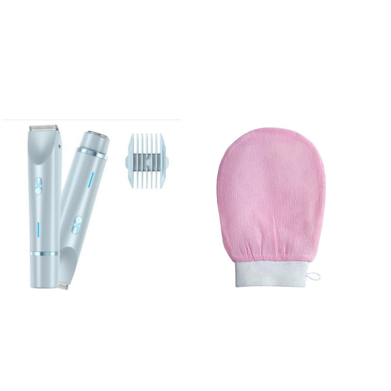 "Women’s 2-in-1 Electric Hair Remover – Dual Blade Shaver for Bikini Line, Legs & Underarms"