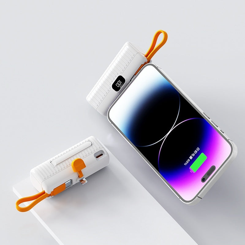 Mini Portable Charger Power Bank – Compact Capsule Design, Fast Charging Backup Battery for iPhone & Android