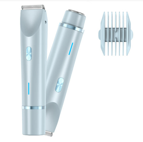 "Women’s 2-in-1 Electric Hair Remover – Dual Blade Shaver for Bikini Line, Legs & Underarms"
