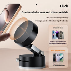 Foldable Magnetic Car Phone Holder with Strong Suction Cup – Hands-Free Mount for Smartphones & GPS Navigation