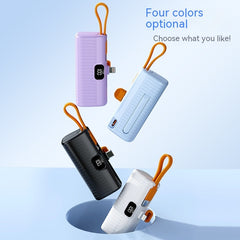 Mini Portable Charger Power Bank – Compact Capsule Design, Fast Charging Backup Battery for iPhone & Android